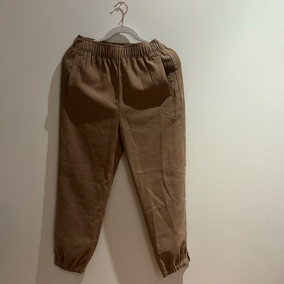 Zara Corduroy Suede Joggers - Picture 1 of 3